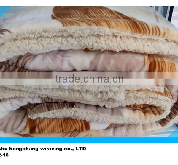 100% Polyester Coral/sherpa/flannel Fleece Throw/blanket Beautiful and New Design 7 photo-2