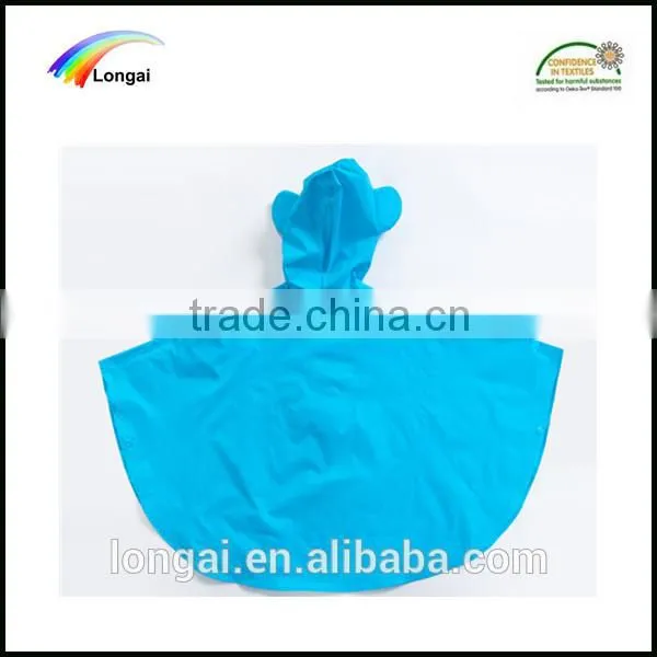 Kids Wholesale PU 100% Waterproof Raincoat Poncho photo-6