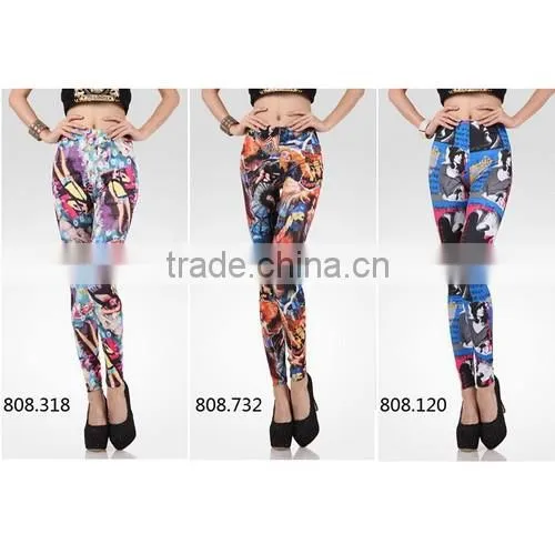 Milk Silk Christmas Leggings, Yoga Leggings, Pattern Leggings, Milk Silk Leggings at Stock photo-2
