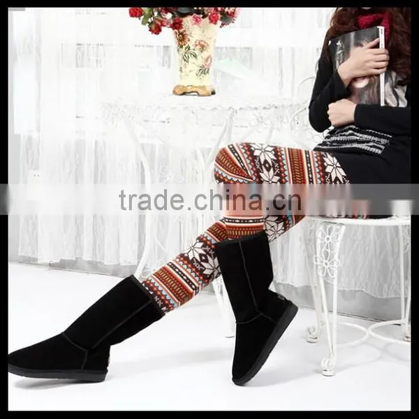 Christmas Leggings, Yoga Leggings, Pattern Leggings,Chocolate Reindeer Leggings at Stock photo-4