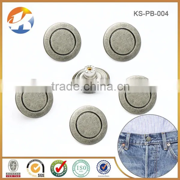 Cheaper Brass Black Nickle Metal Jeans Button Cover photo-5