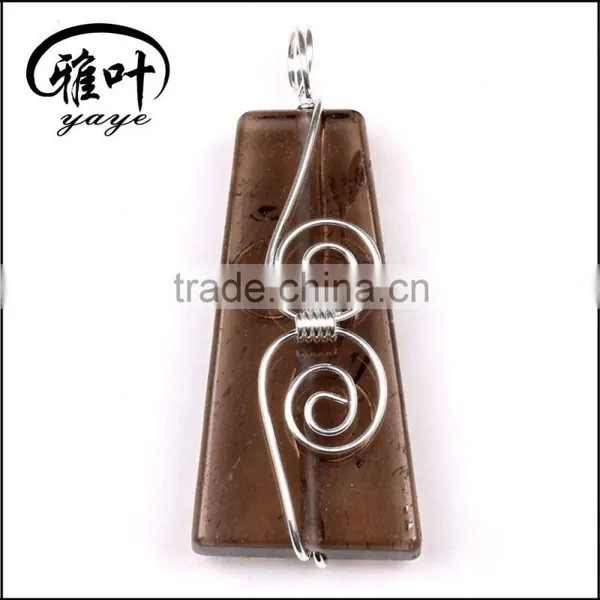 Wholesale Gemstones Fashion Pendants Crystal Trapezoid Necklace&Pendants photo-3