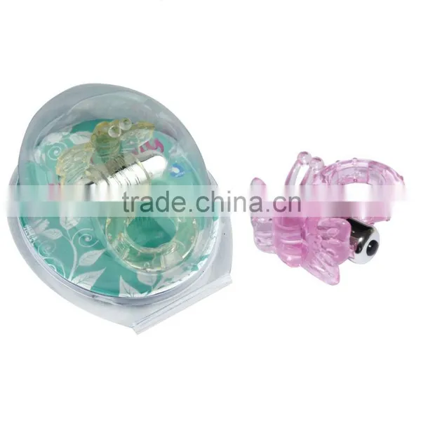 Butterfly Vibrating Electric Cock Ring , Ejaculation Delay Vibrating Ring photo-4