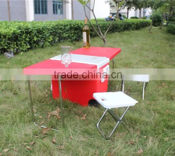 Travel Insulated Ice Box With Fold-able Table and Chair Quality Choice photo-2