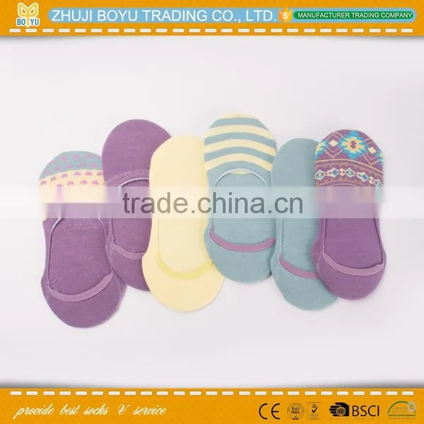 BY-161005 Wholesale Colorful Man Woman Adults Low Cut Boat Sock ; Men and Women Fashion no Show Sock photo-4