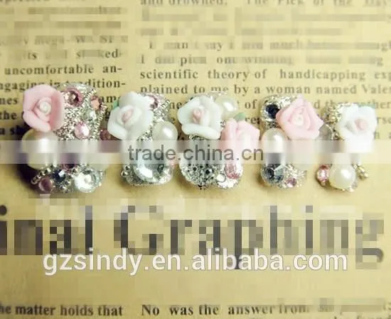 500pcs Ceramic Flower! Nail Art Ceramic Flower 5MM! ZX:TC809 Quality Choice photo-3