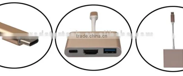 USB-C Hub With Power Deliver Aluminum Exterior for the New MacBook 2016 photo-2