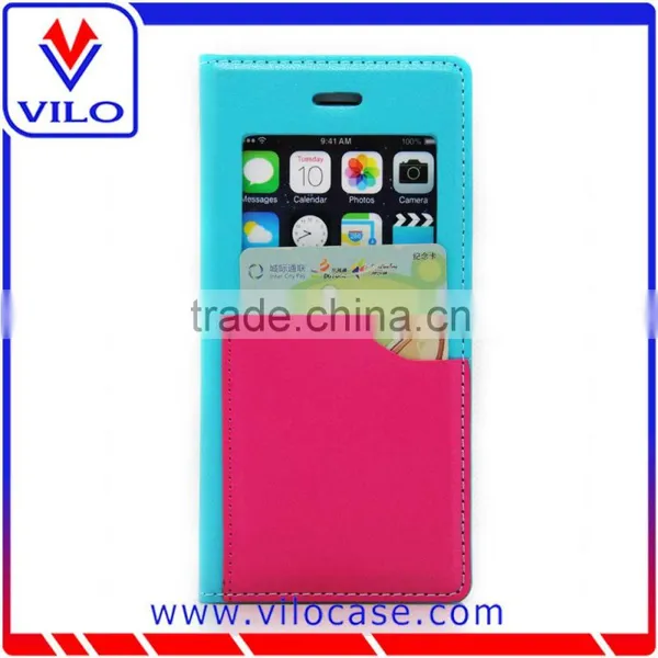 OEM Card Holder Leather Flip Case for Iphone 6s With Window photo-5