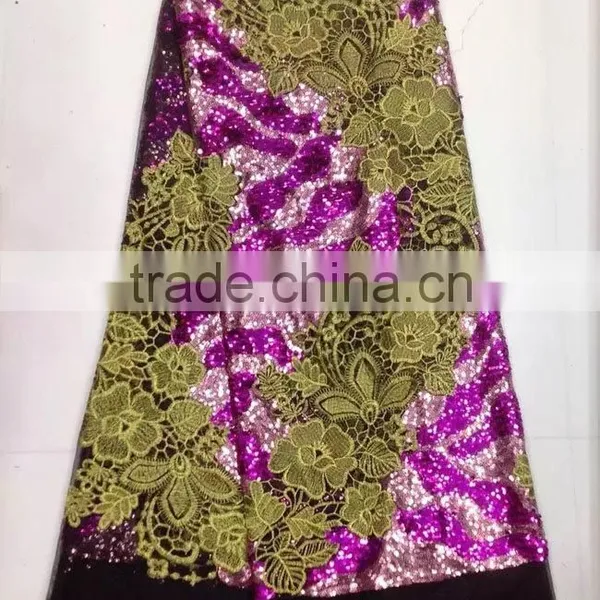 CL6668 New Design Good Price Sequins Lace Fabric, French Lace for 5 Yards photo-5