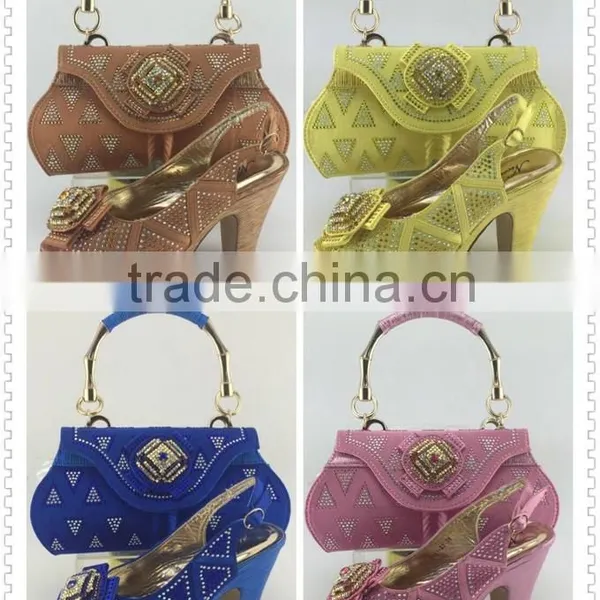CSB5122 Fashionable Design Good Quality Fast Shipping Royal Blue Shoes Matching Bags for Ladies photo-5