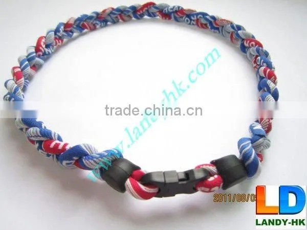 Triple Braided Titanium Cheap Sports Custom Titanium Rope Necklace photo-6