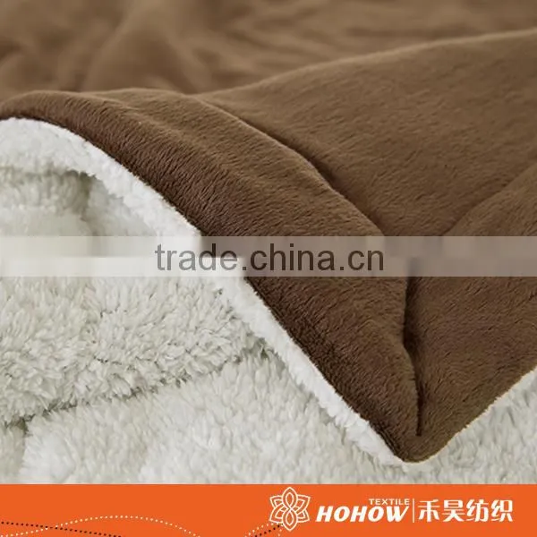 High Quality Solid Brown Thick Blanket Fluffy Fleece Blanket photo-5