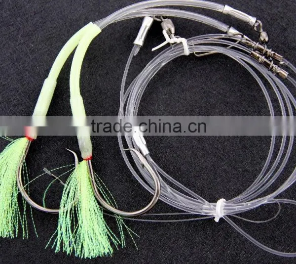 Groper Heavy Duty Rigs Two Flasher 13/0 Recurve Circle Hooks Effective on Other Deep Water Fish photo-2
