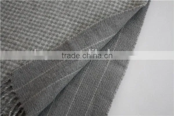 Light Grey Double Sided Wool Scarf photo-4