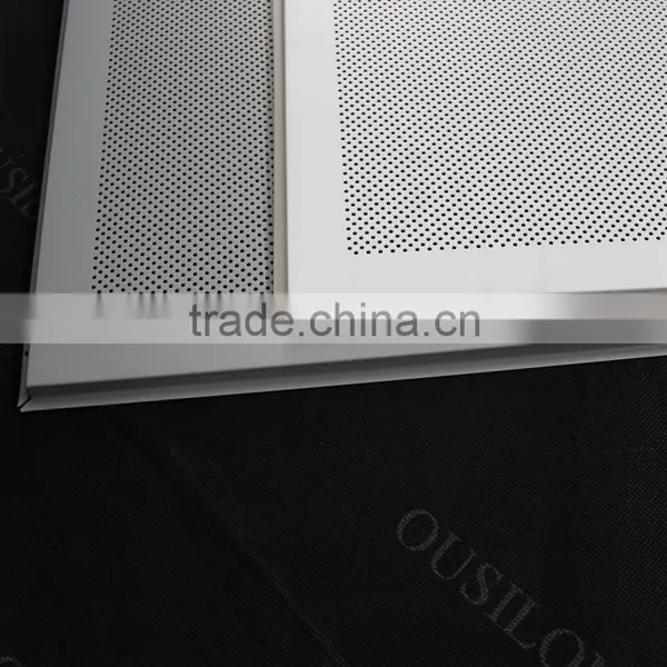 Fire Proofing Perforated Aluminum Sheet False Ceiling Tiles 600x600 mm photo-4