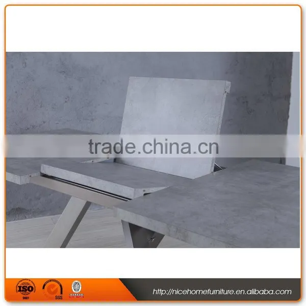 2016 Hot Sell Wooden Folding Marble Fiber Dining Table photo-4