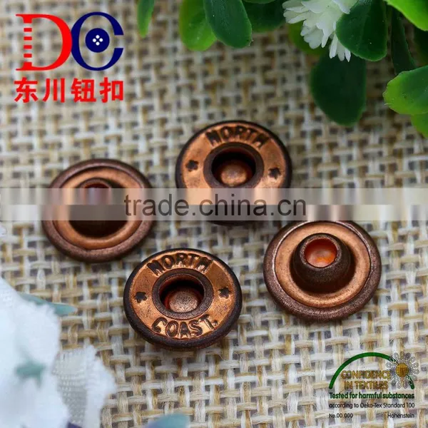 Nipple Down Brass Rivet Button With Design for Jean Denim Jacket photo-4
