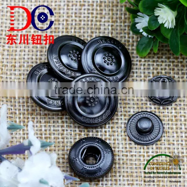 Gun Metal Garment Accessory Custom Logo Snap Button for Leather Jacket photo-2