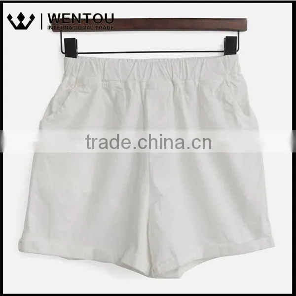 Wholesale Summer New Quick Dry Casual Cotton Elastic Waist Loose Straight Women's Board Shorts photo-2