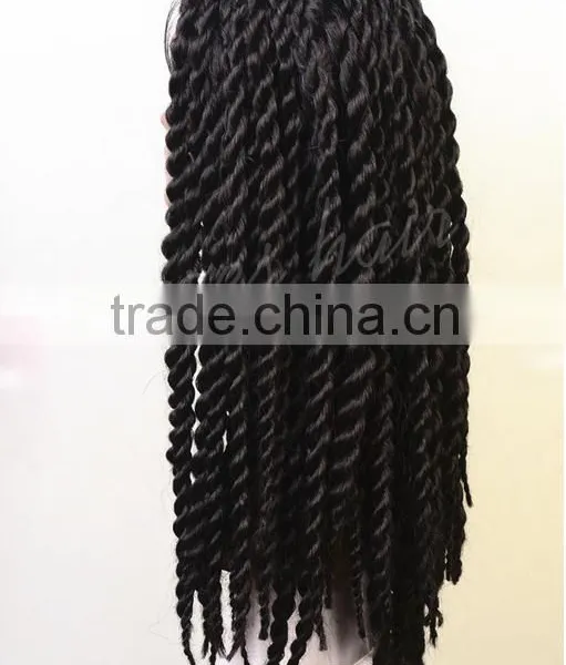 100% Japanese Fiber Havana Mambo Twist Crochet Braids Synthetic Lace Front Wig Wtih Baby Hair photo-5