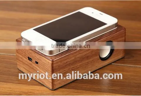 Mini Portable Bluetooth Induction Phone Wooden Speaker for Traveling Quality Choice