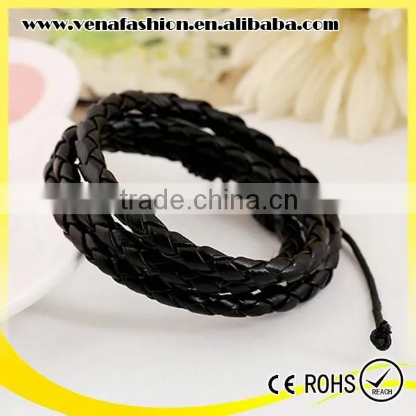 Multilayers Cheap Personalized Leather Wrap Bracelet Wholesale photo-2