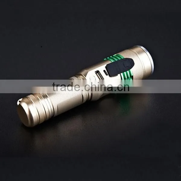 Muti-Funciton Aluminum Flashlight Rechargeable LED Flash Torch Light Long Range photo-4