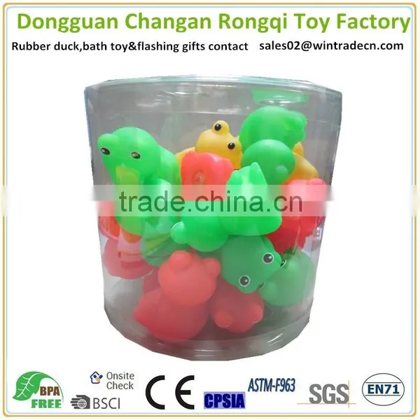 Squeak Sound Mini Rubber Frog Baby Promotion Vinyl Gift
