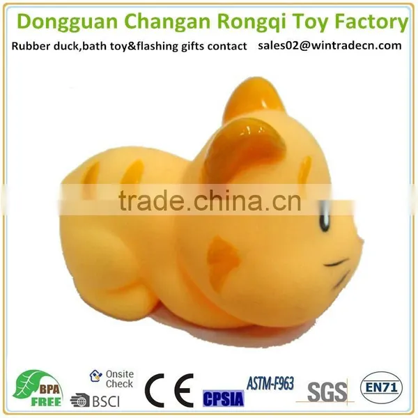 Rubber Cat Toy Squeeze Water Farm Animals for Pets