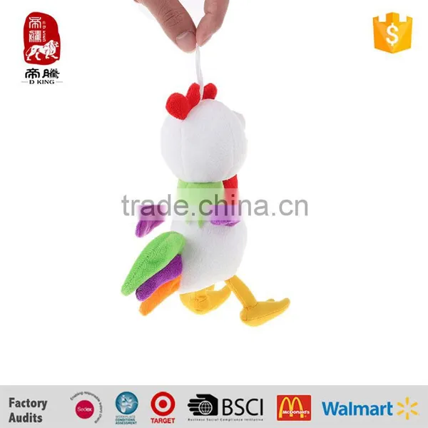 China Supplier Plush Stuffed Colorful Chicken Keychain photo-3