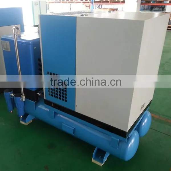 10hp Industrial Rotary Screw Type Air Compressor With Air Dryer Air Tank photo-4
