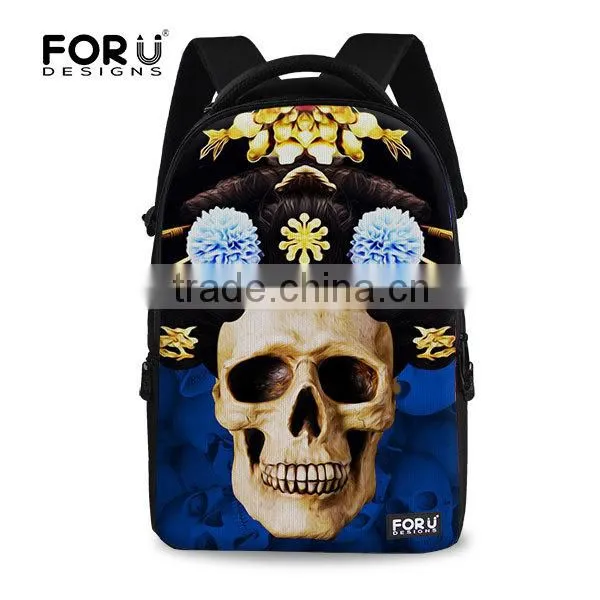 Wholesale Hot Sale Vintage Skull Backpack,Polyester Backpack,Laptop Backpack photo-4