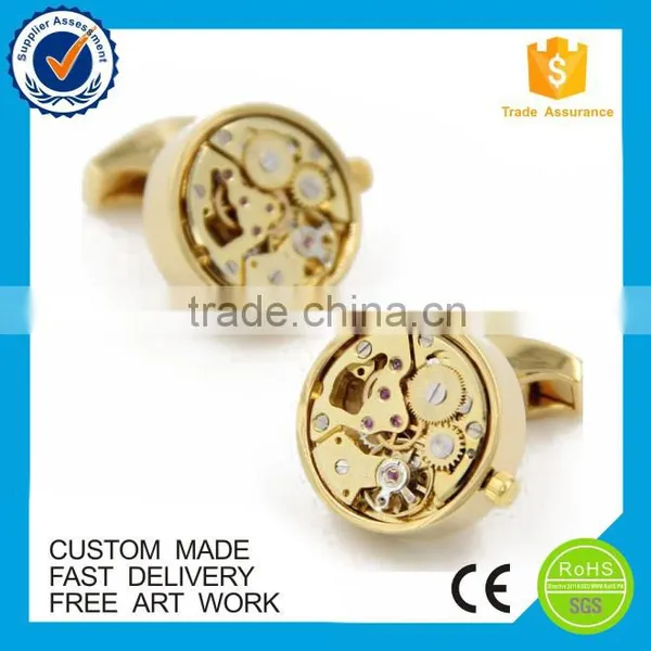 High Quality Automatic Movement Men Steampunk Cufflinks photo-4