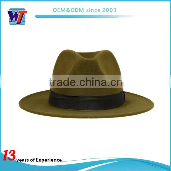 China Promotional High Quality Men's Fedora Hat Custom Logo Band photo-4