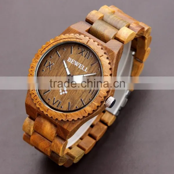 2014 New Fashion Gifts Handmade Wood Watch for Ladies Vintage Wood Watch With Quartz Movement in Large Stock photo-2