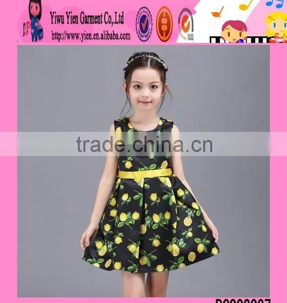 Latest Design Children Kids Party Dresses Wholesale Free Necklace Embroidered Kids Dresses for Girls 2016 photo-3