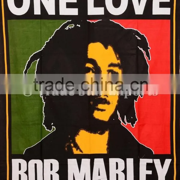 Wholesale Bob Marley Tapestry Indian Wall Hanging Hippie Tapestries Cotton Bedspread Boho Picnic Throw photo-5