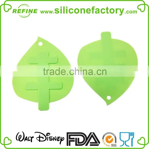 Novelty Creative Food Safety Leaf Shaped Silicone Hot Pot Cooling Coaster photo-2