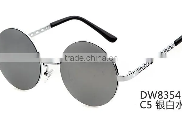 YWGX FDA CE UV400 Certification Restoring Ancient Ways Round Frame and Lens Sunglasses photo-2