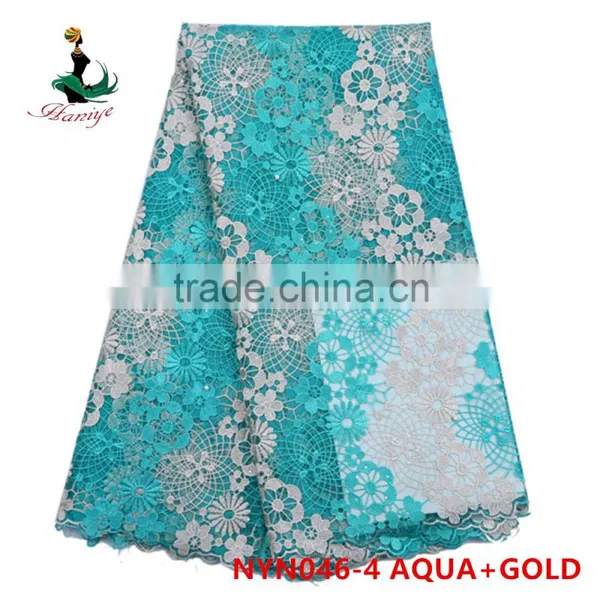 2016 Haniye Fashionable African Embroidered Net Tulle Lace Fabric/tulle Lace Fabric/NYN46 photo-3