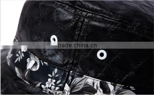 2014 Qulited Leather Embroidery Bucket Boonie Custom Hat Wholesale photo-4