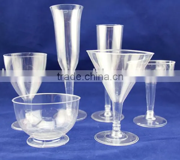Transparent Plastic Glass/Wine Glass Disposable/Martini Plastic Glass
