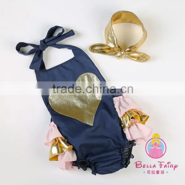 Wholesale Baby Romper With Pom Pom Trim,kids Romper photo-6