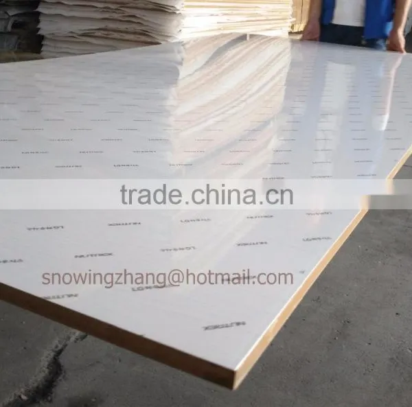 White Color Imported Korea LG PET Membrane Laminated Mdf .hdf Board photo-4