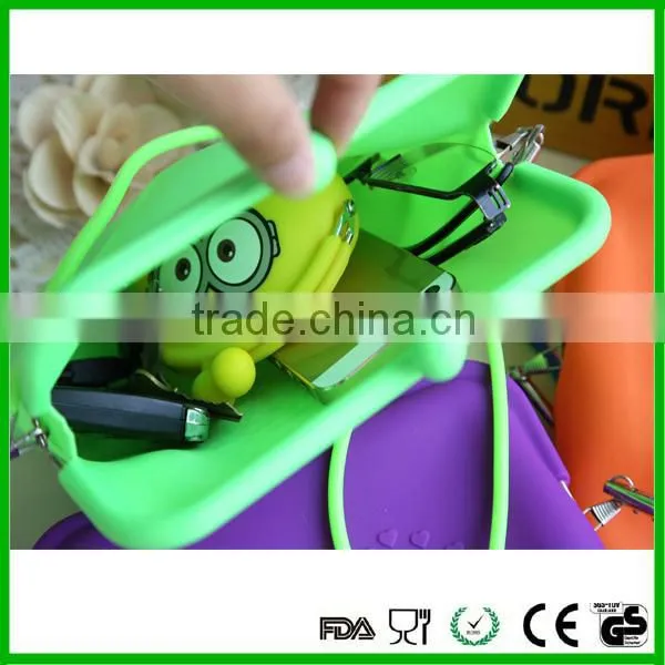 High Quality Candy Colors Silicone Waterproof Shoulder Bag Tote Bag photo-6