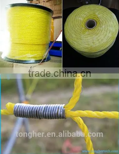 Electric Fencing Wire Rope Tape , Polywire Polyrope Polytape Twisted Steel Stainless Steel Wire photo-4
