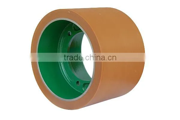 4" NBR Aluminum Cast Drum Amber Rice Dehusking Robber Roller photo-5