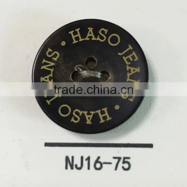 NJ16-75 Real Natural Buffalo Horn Buttons