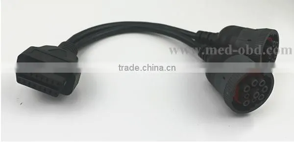 Deutsch Splitter Y Cable,OBD2 J1962 Female 16Pin to 2pcs J1939 Female 9pin photo-3