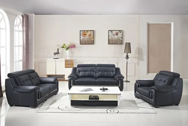 European Style Leather Sofa Set photo-1